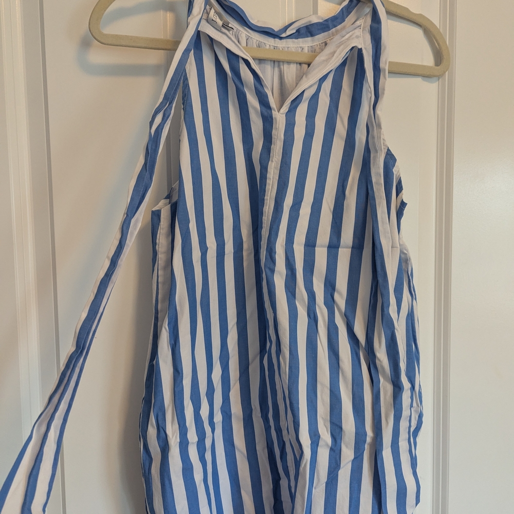 J. Crew Blue and White Striped Top